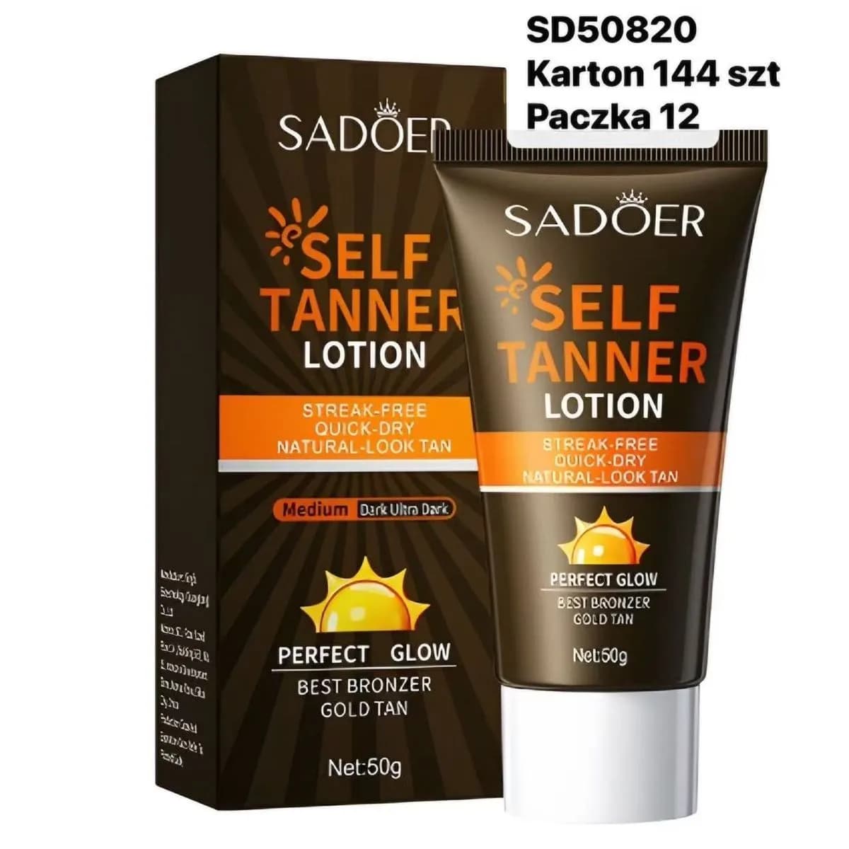 Balsam Samoopalający SADOER Lotion 50g Medium Szybkoschnący