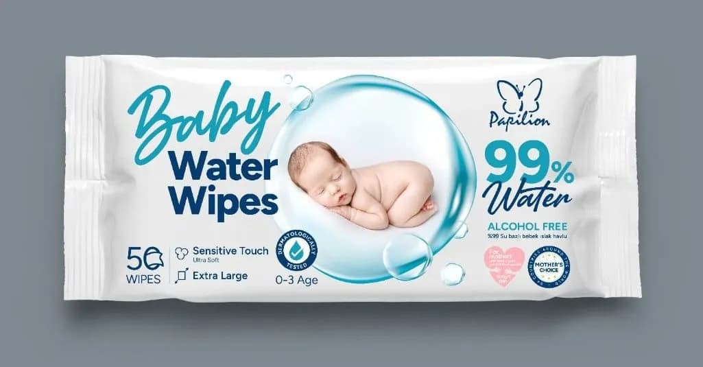 Papillion Chusteczki Nawilżane dla Niemowląt 50PCS