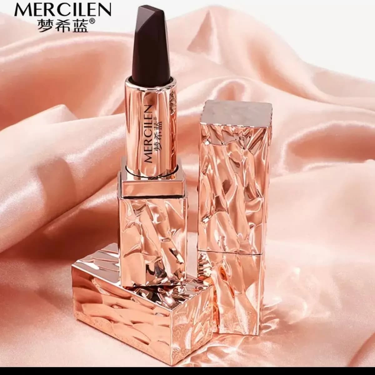 Pomadka do ust MERCILEN - Rose Gold, efekt gnieciony, 12 szt.