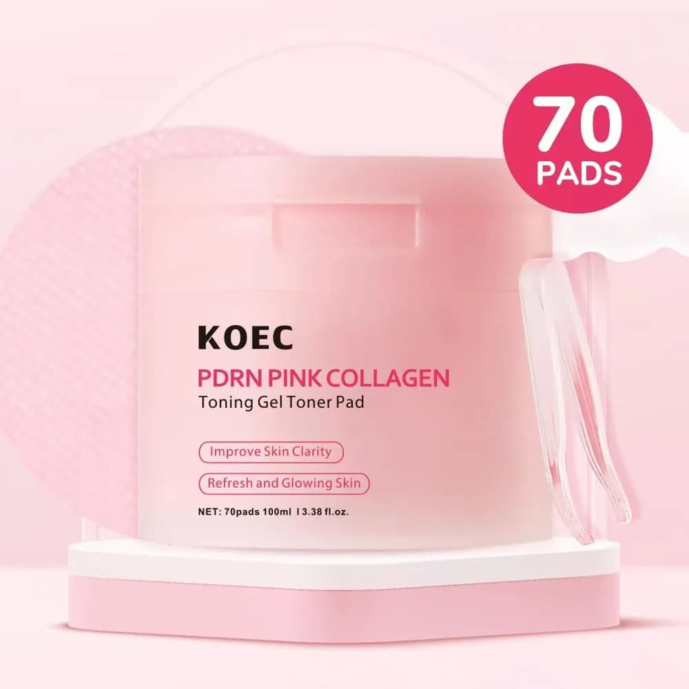 KOEC Płatki Tonizujące w Żelu PDRN Pink Collagen 70PCS 100ml
