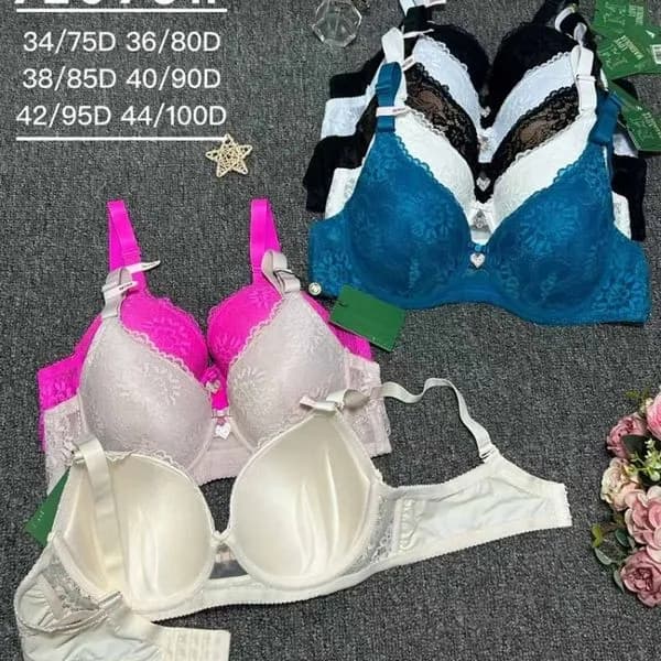 Biustonosz damski push-up koronka 34/75D-44/100D