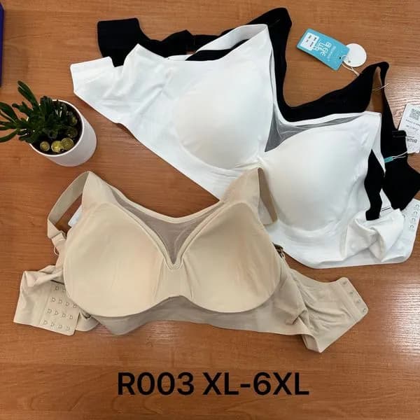 Biustonosz damski R003XL-XL 3XL-6XL czarny/biały/beżowy