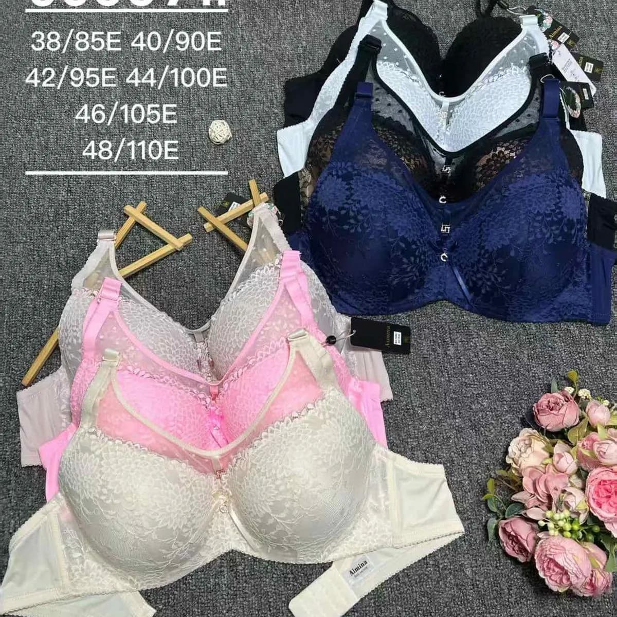 Biustonosz damski koronkowy 38/85-48/110E