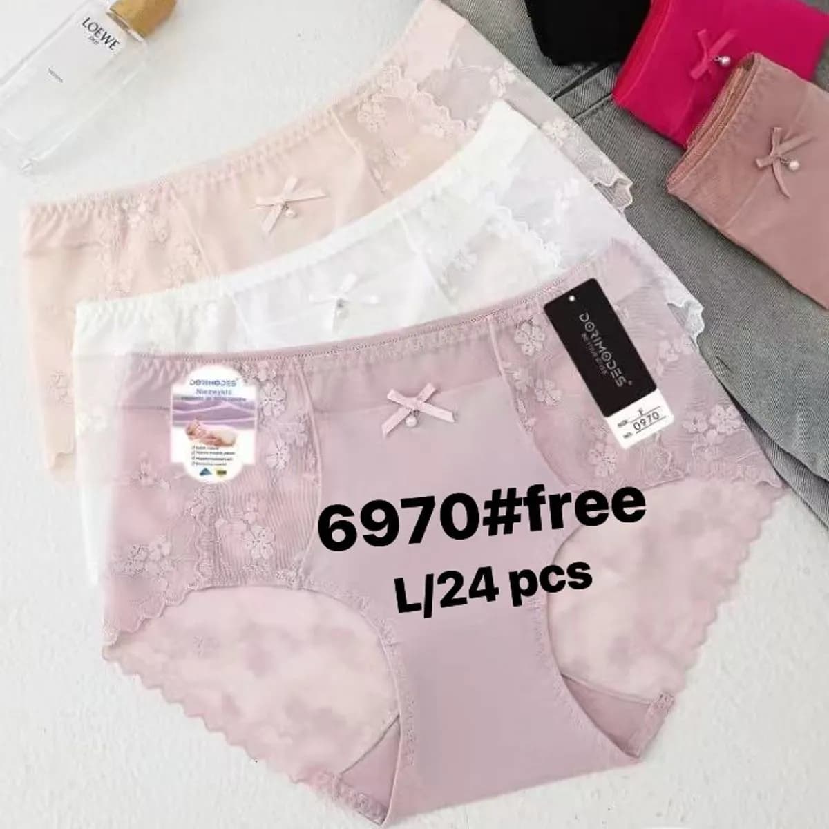 Majtki damskie Dorimodes L24 różowe 88% wiskoza 12% spandex