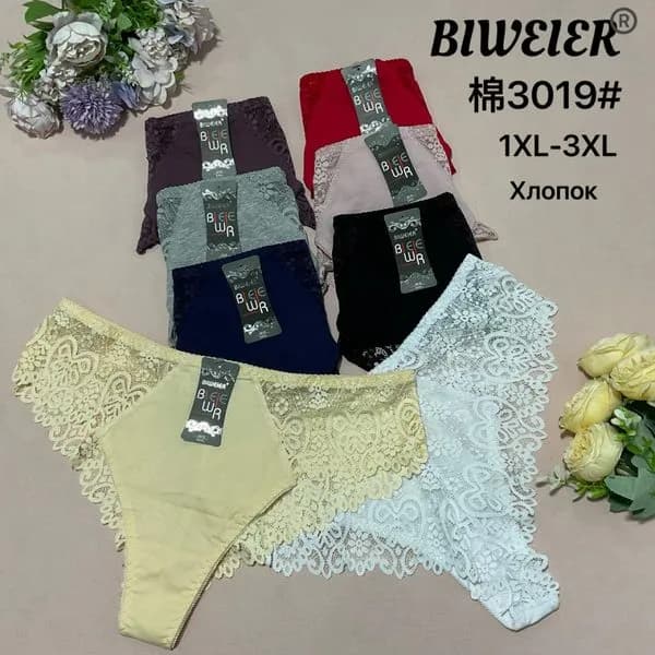 Majtki damskie BWEILER 1XL-3XL, zestaw 8 kolorów