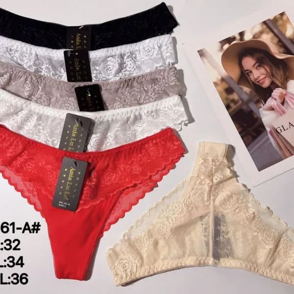 Majtki damskie koronkowe Glace 2XL-36, 6 szt. asortyment