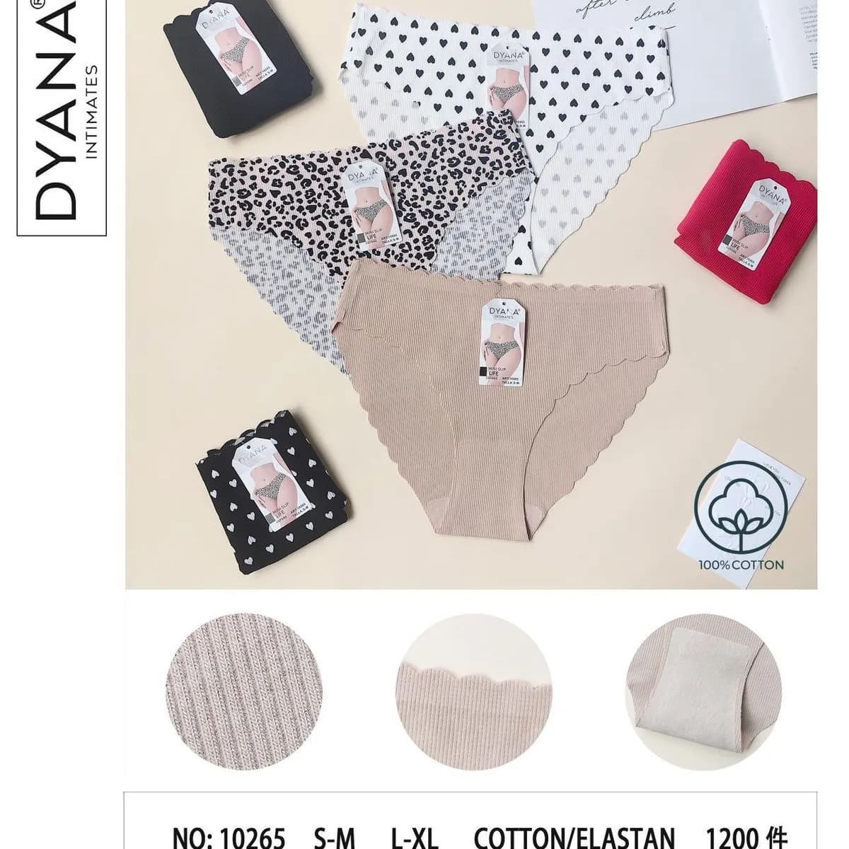 Majtki damskie DYNY bezszwowe S-M-L XL, wzory