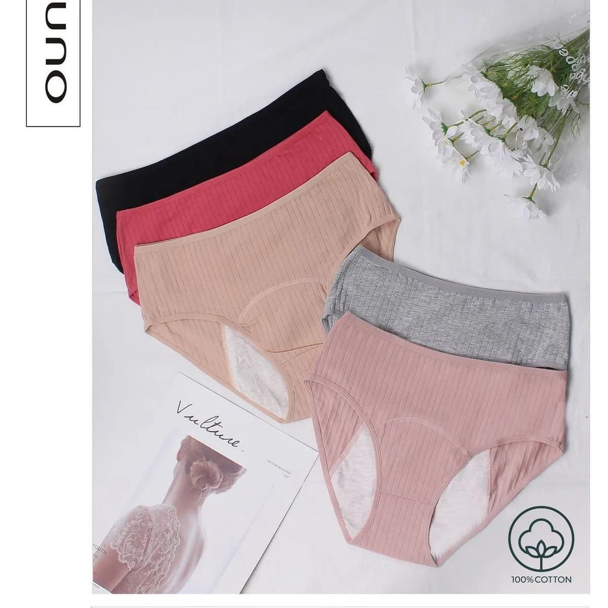 Majtki damskie menstruacyjne bawełniane NO.626-1 XL/XXL