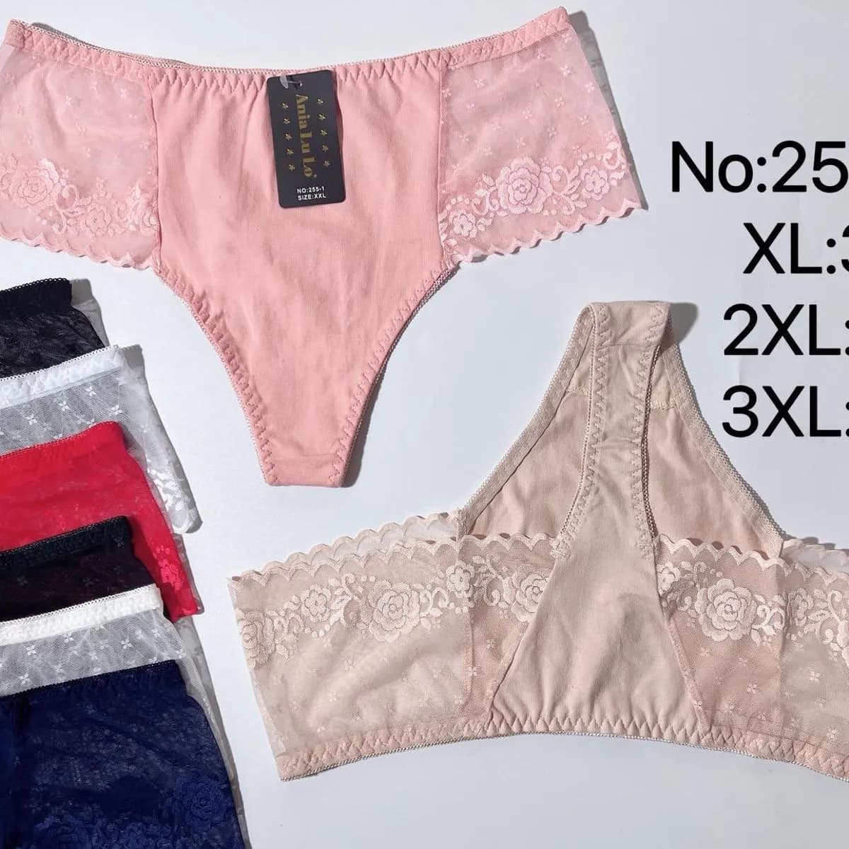 Majtki damskie stringi No.255-1, XL:32, 2XL:34, 3XL:36