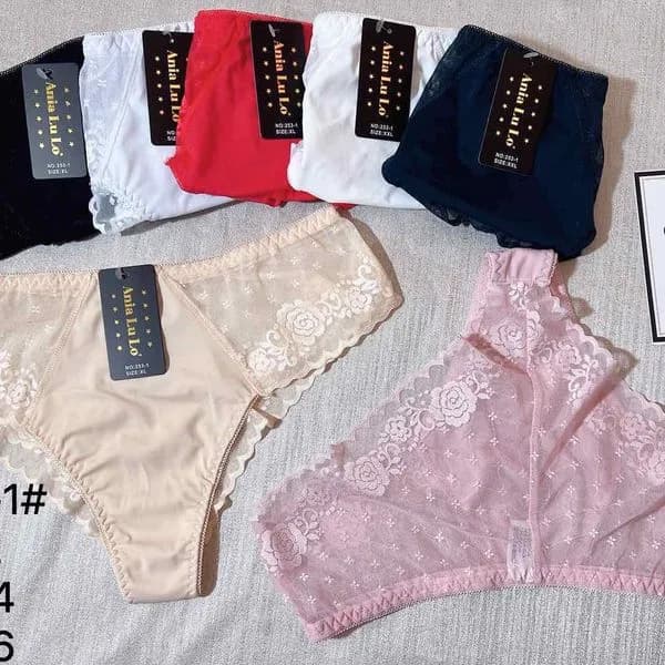 Majtki damskie XL-36 stringi koronkowe 6 szt. mix kolorów