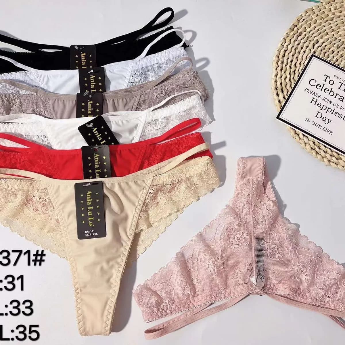 Majtki damskie koronkowe 2XL-3XL 6 szt. wielopak