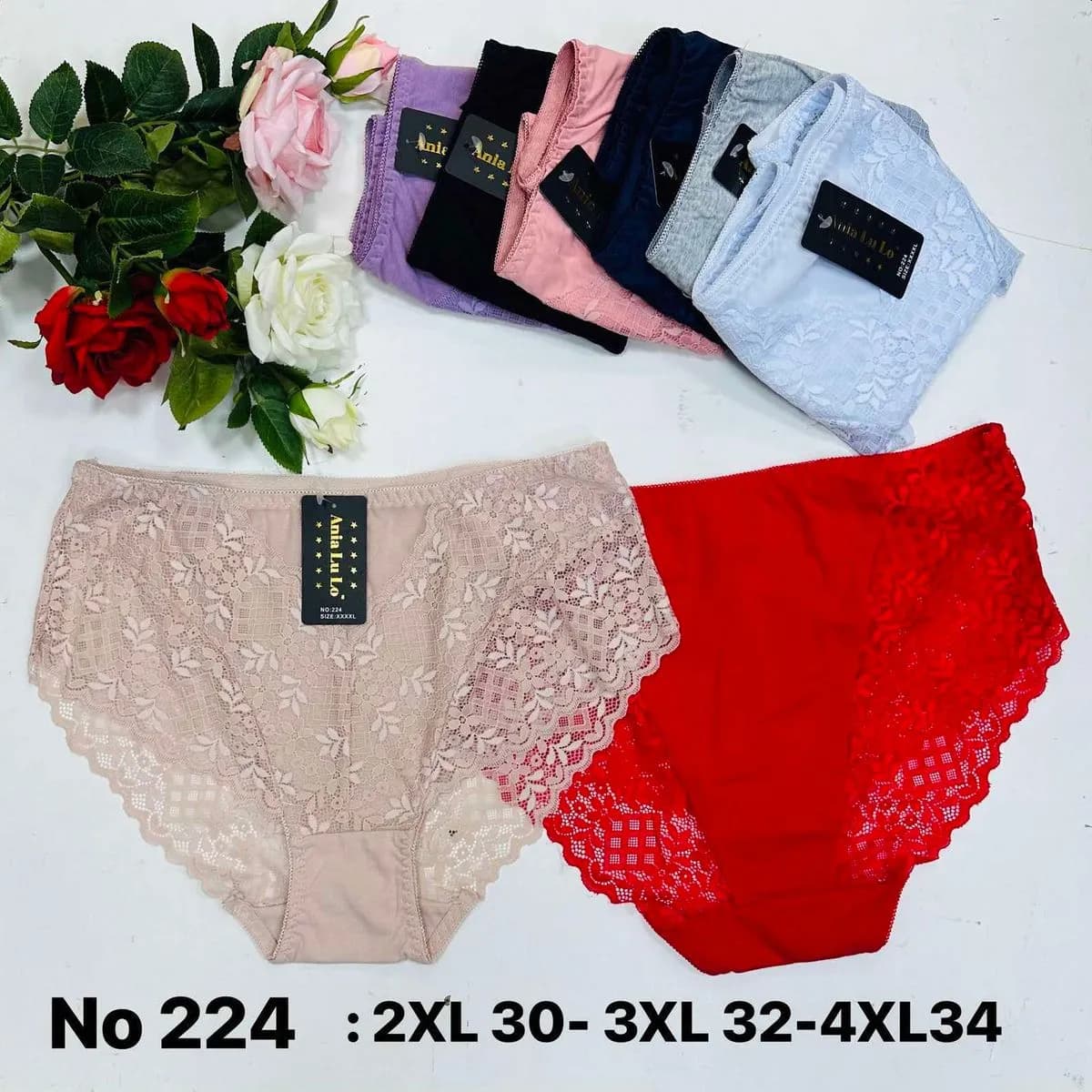 Majtki damskie koronkowe No 224 2XL/30-3XL/32-4XL/34