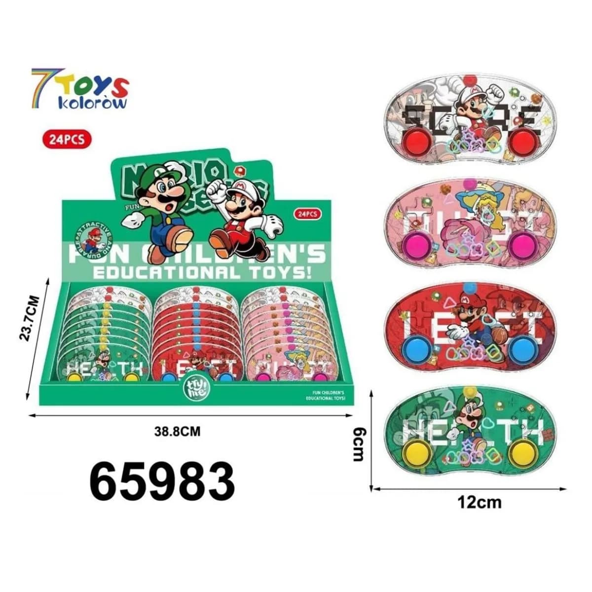 Gra Wodna Mario Bros Educational Toys 24 szt