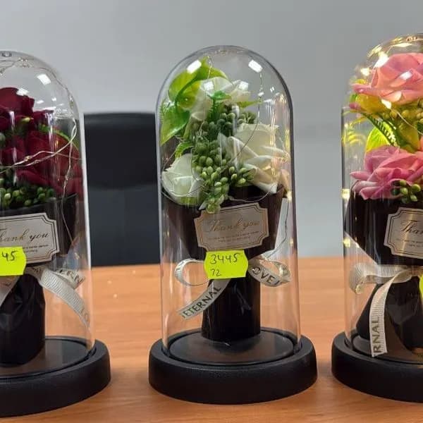 Dekoracyjny Kwiat LED w Szkatułce - Czerwony, Zielony, Różowy