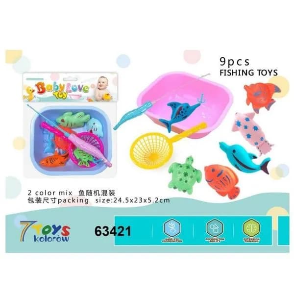 Zabawki Baby Love Toy do Kapieli Wędkowanie 9 szt