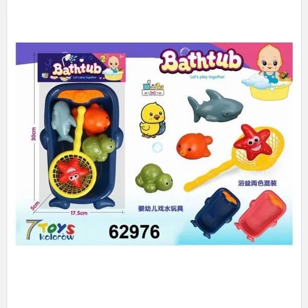 Zabawki do Kąpieli Bath Tub Zestaw Rybki 17x30 cm