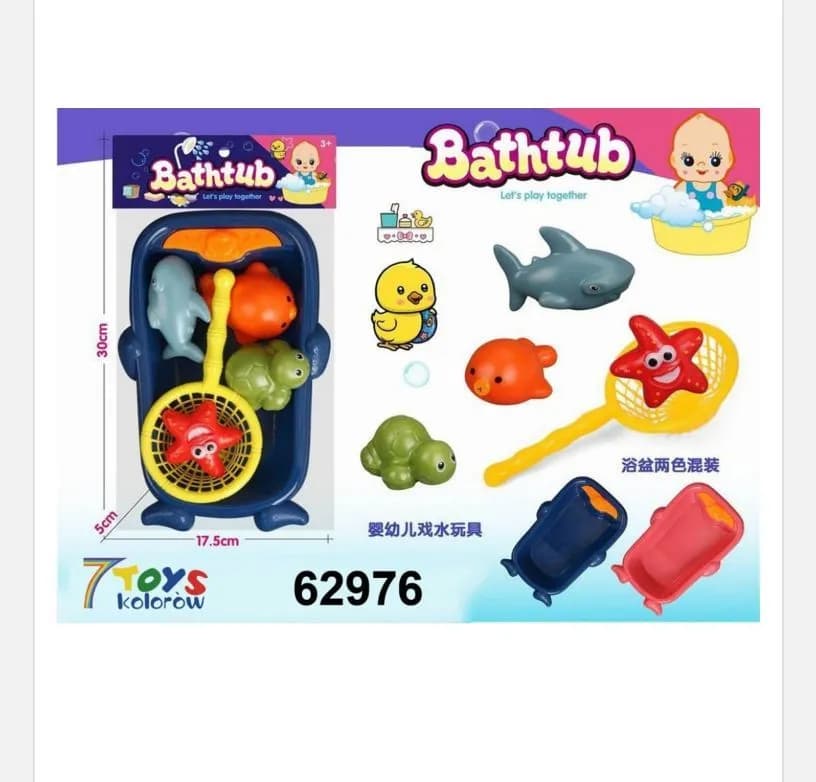 Zabawki do Kąpieli Bath Tub Zestaw Rybki 17x30 cm