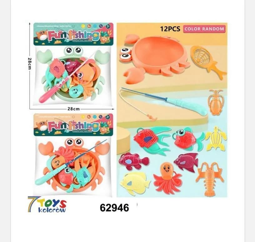 Zabawka Fun Fishing do Kapieli 23 cm Krab z Wędkami