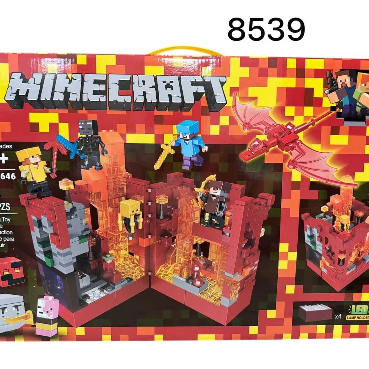 Klocki Magnetic Minecraft LED