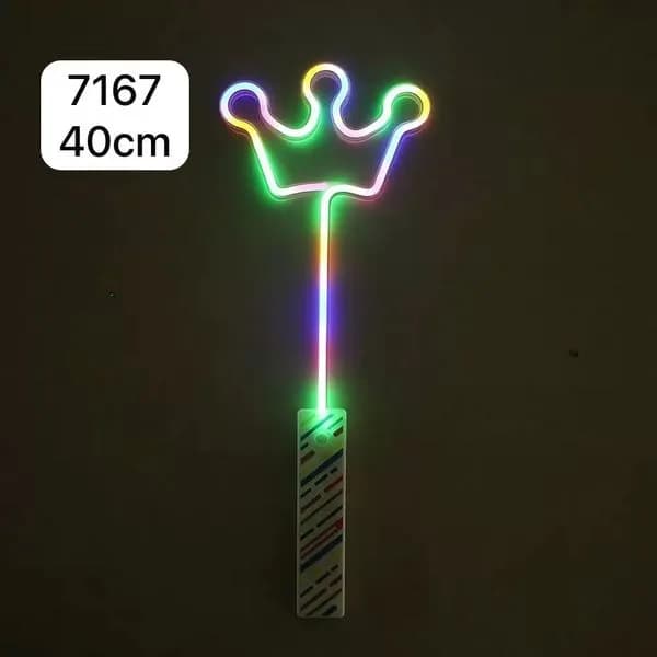 Różdżka LED z koroną 40cm wielokolorowa