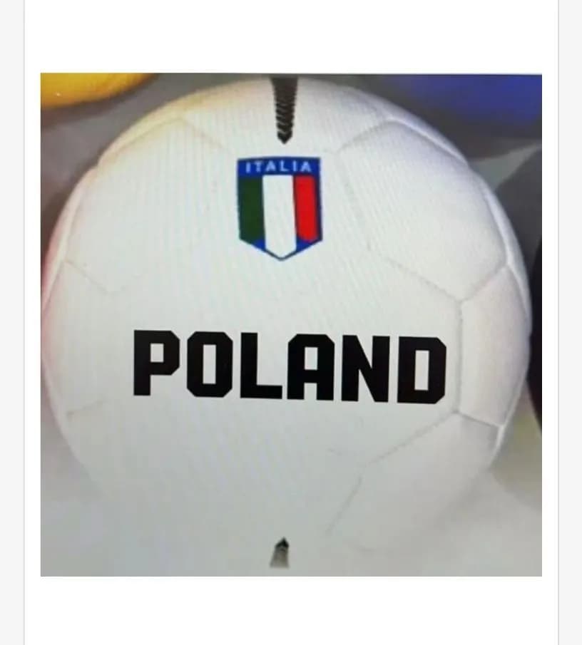 Mini piłka nożna POLAND z flagą Włoch