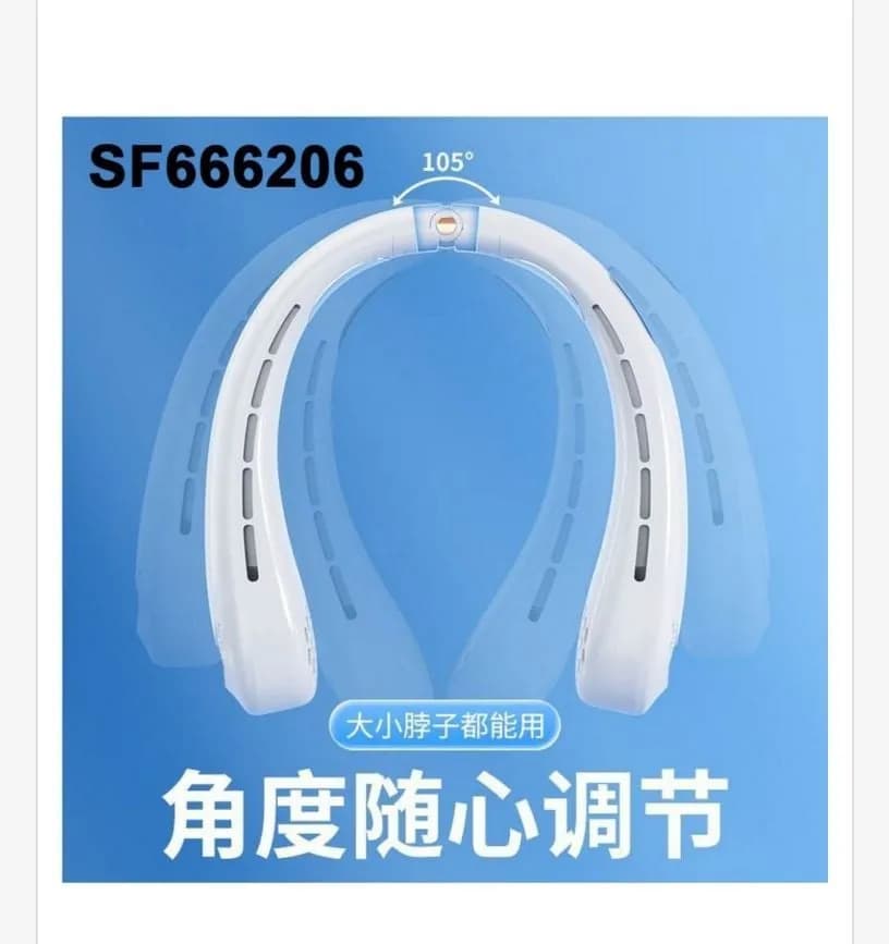 Mini wentylator szyjny SF66206 105° regulacja