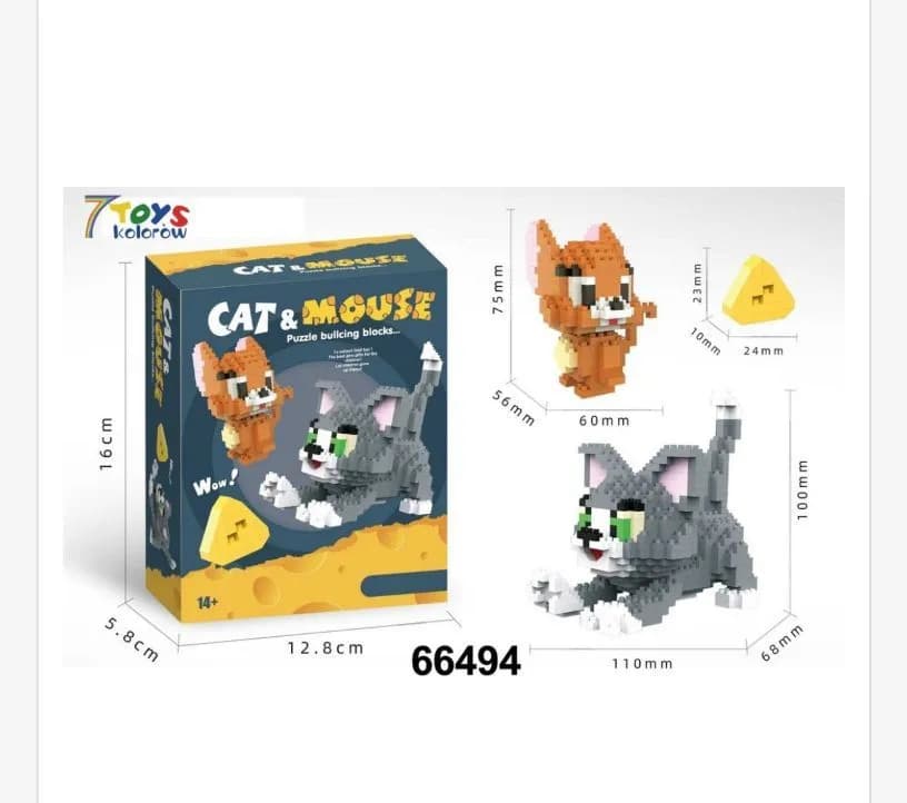 Zabawki Klocki Cat & Mouse