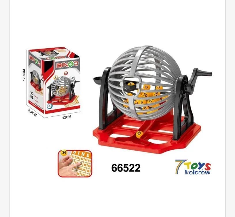 Zabawka Bingo z bębnem obrotowym 12x8x17cm