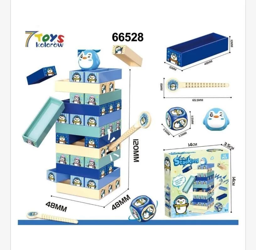 Zabawki Crazy Stacking Stacking z Pingwinami 7 Toys