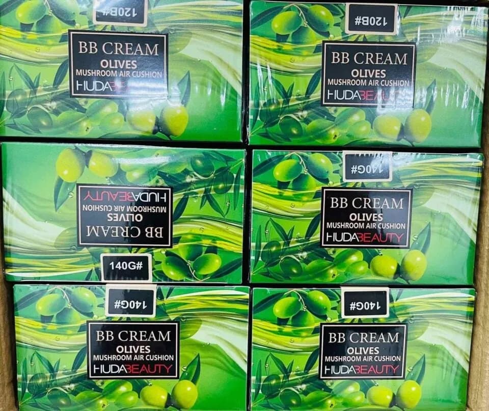 Grzybek podkład BB Hudabeauty Olives Mushroom Air Cushion 12szt Mix