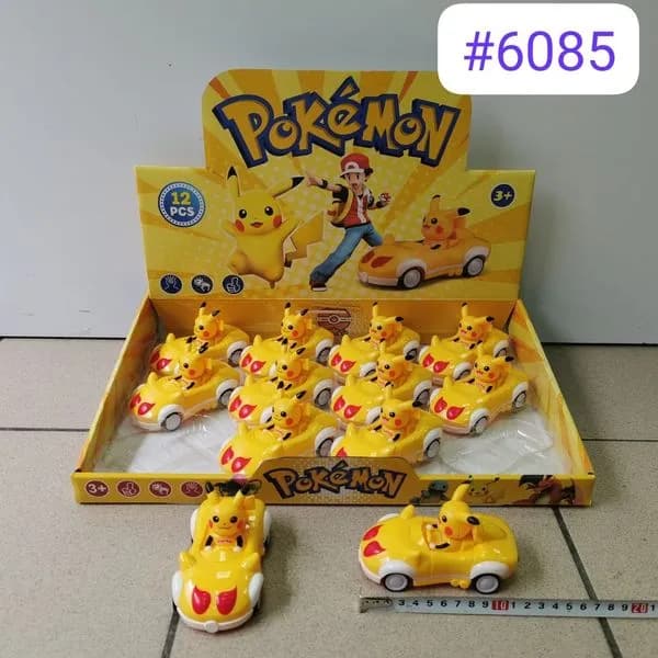 Auta Pokemon Pikachu - Samochodziki Zabawki 12 szt.
