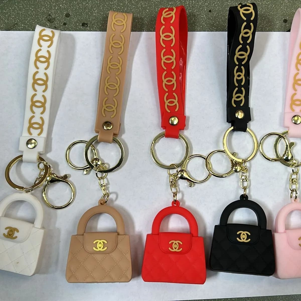 Brelok Silikonowa Torebka z Paskiem Mix Kolorów 180625-24