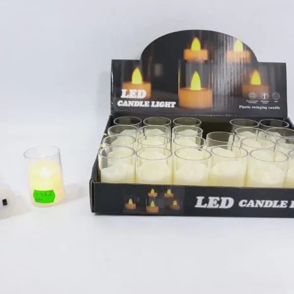 Świeczka LED w osłonce, ruchomy płomień, zestaw 24 szt.