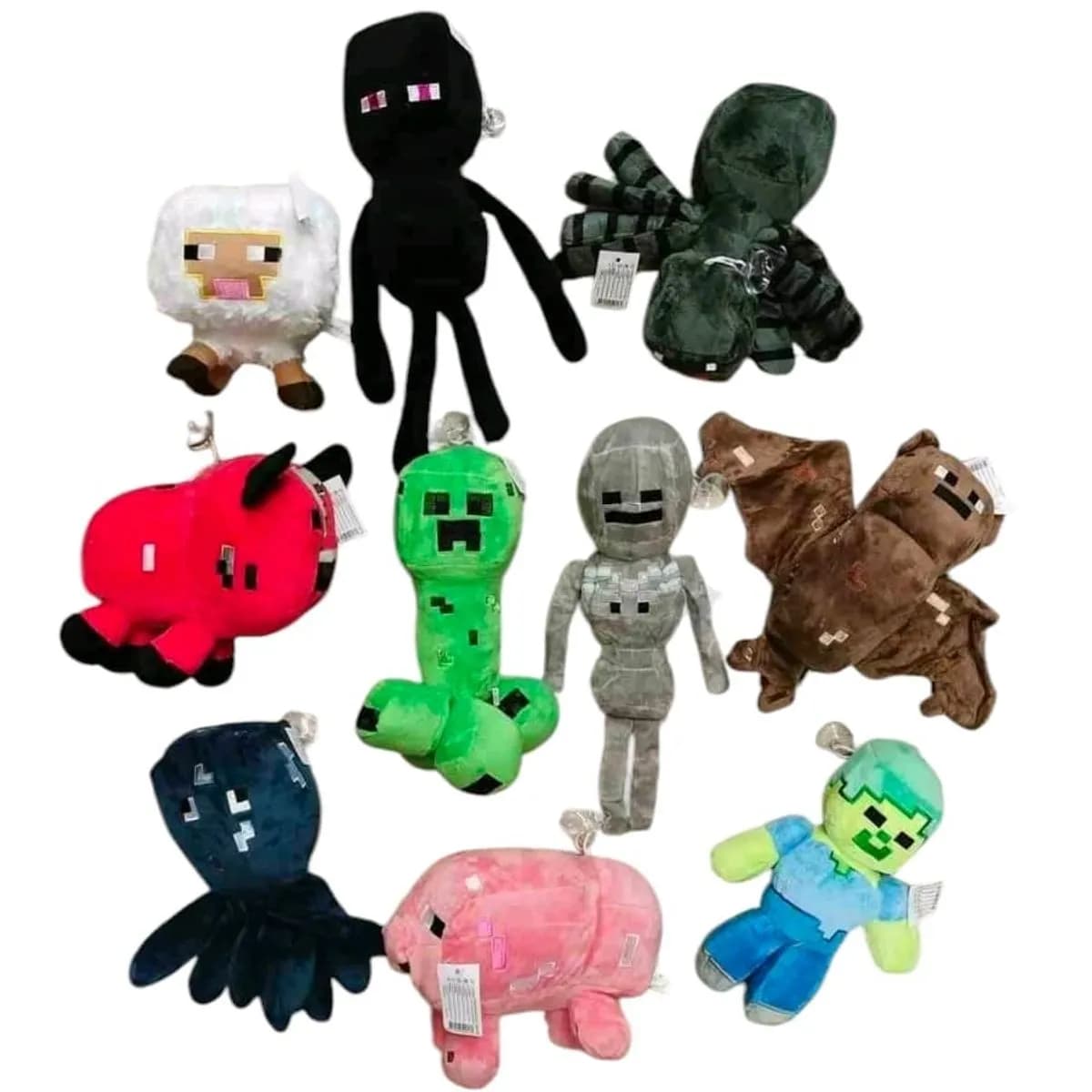 Maskotka Pluszowa Minecraft Mix Wzorów z Zawieszką 12 szt.