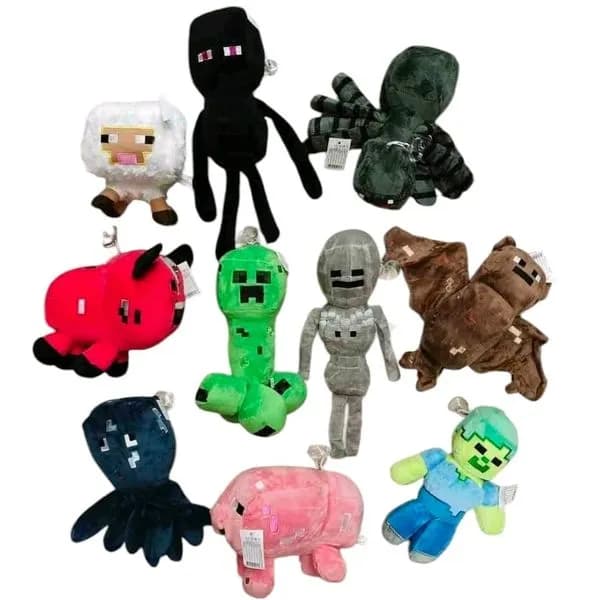 Maskotka Pluszowa Minecraft Mix Wzorów z Zawieszką 12 szt.