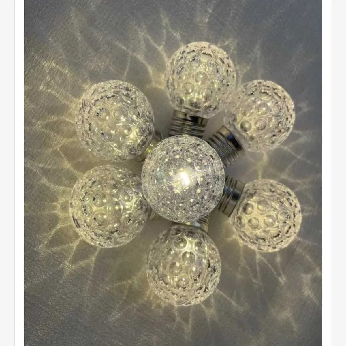 Ozdoba Świąteczna Żarówka LED 5,50x8cm Przezroczysta 12szt