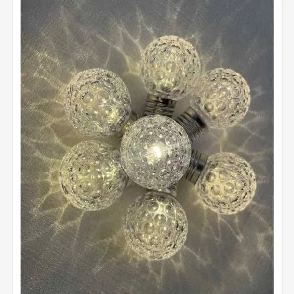 Ozdoba Świąteczna Żarówka LED 5,50x8cm Przezroczysta 12szt