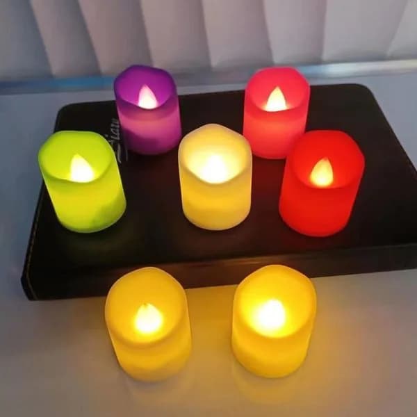 Świeca Elektryczna LED 3,60x4cm Tealight Kolorowa 24szt