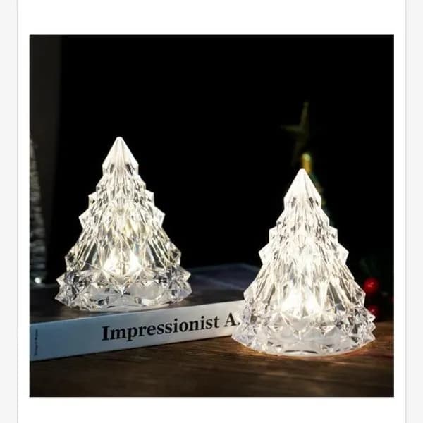 Ozdoba Świąteczna Choinka LED Kryształowa 9,50x11,50cm
