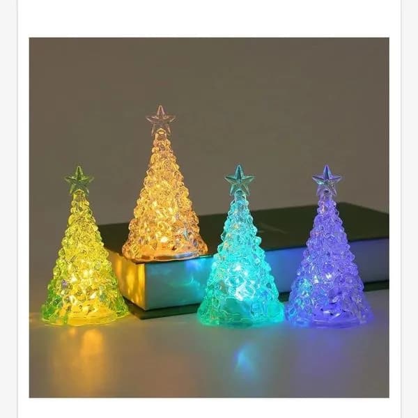 Ozdoba Świąteczna Choinka LED 6x10,50cm Kolorowa