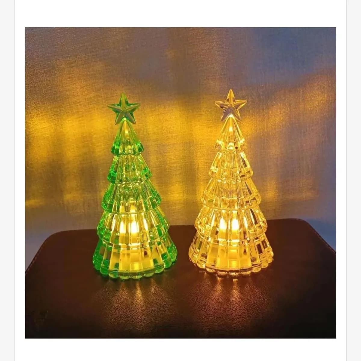 Ozdoba Świąteczna Choinka LED 7,50x15cm - Efekt Szkła