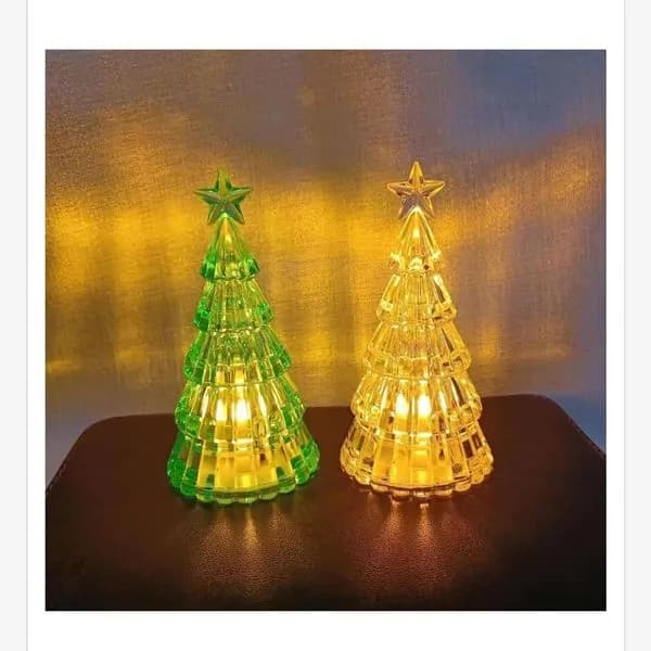 Ozdoba Świąteczna Choinka LED 7,50x15cm - Efekt Szkła