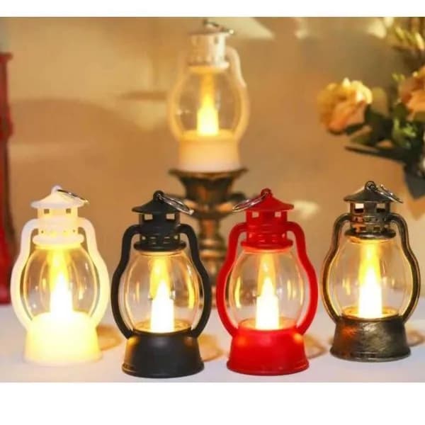 Ozdoba Świąteczna Lampion LED 5,50x9cm Latarenka Retro