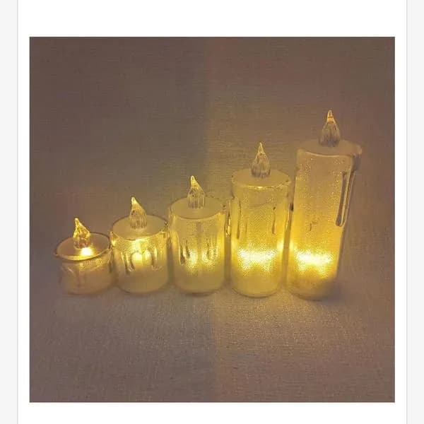 Świeca Elektryczna LED 4x6,50cm z Efektem Ściekającego Wosku