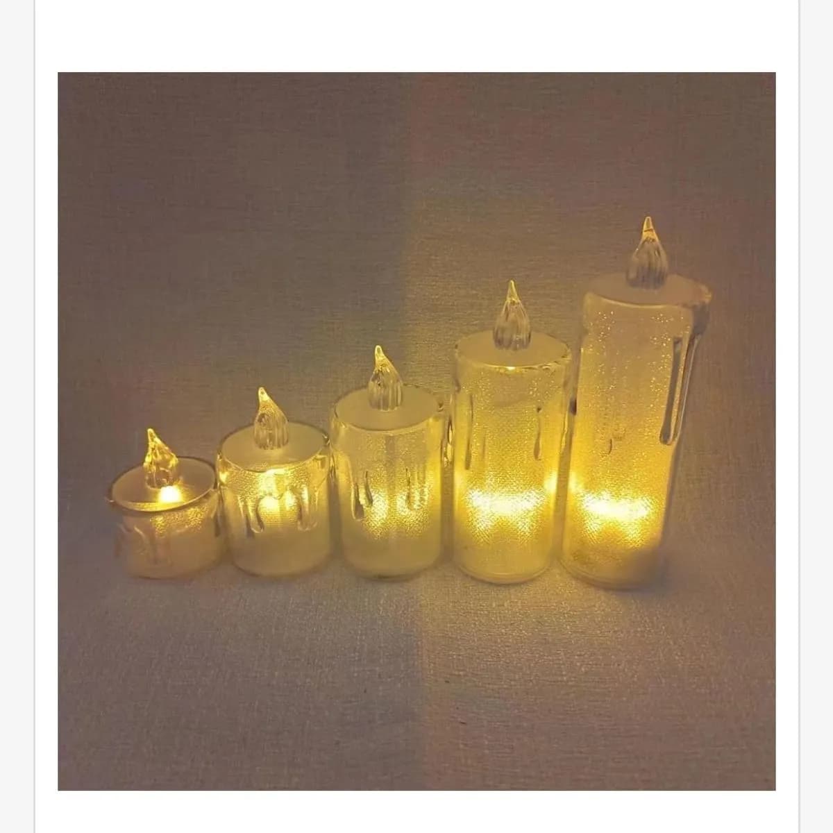 Świeca Elektryczna LED 4x10cm z Efektem Spływającego Wosku