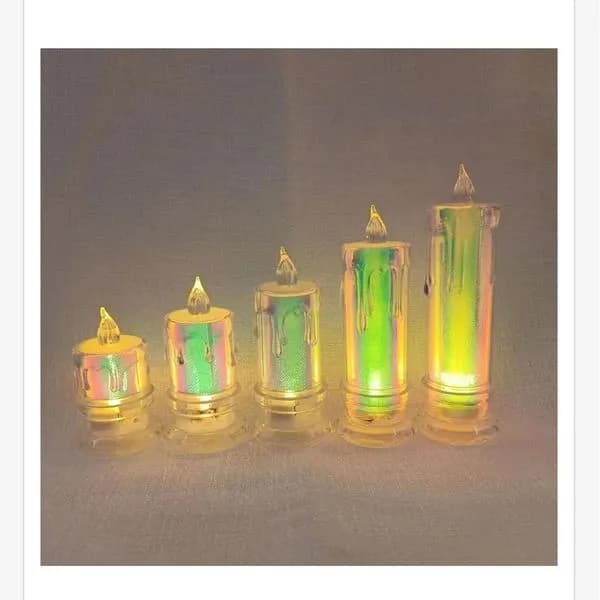 Świeca Elektryczna LED 5x8cm Opalizująca Efekt Wosku