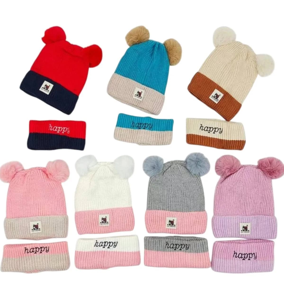 Komplet Czapki Komin dla Dzieci