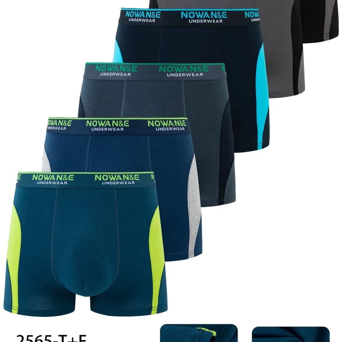 Bokserki męskie TOM.NY 5 szt. 85% bawełna S-XXL