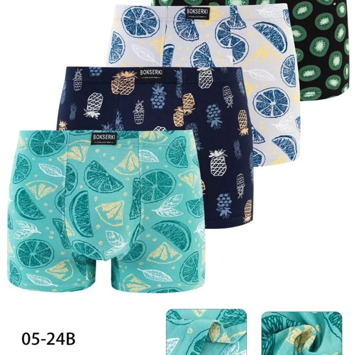 Bokserki męskie bamboo 95% 5% elastan rozmiary S-XXL