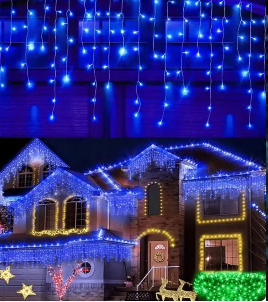 Lampki Choinkowe Sople Gruby Kabel Flass 500LED 23,5metr